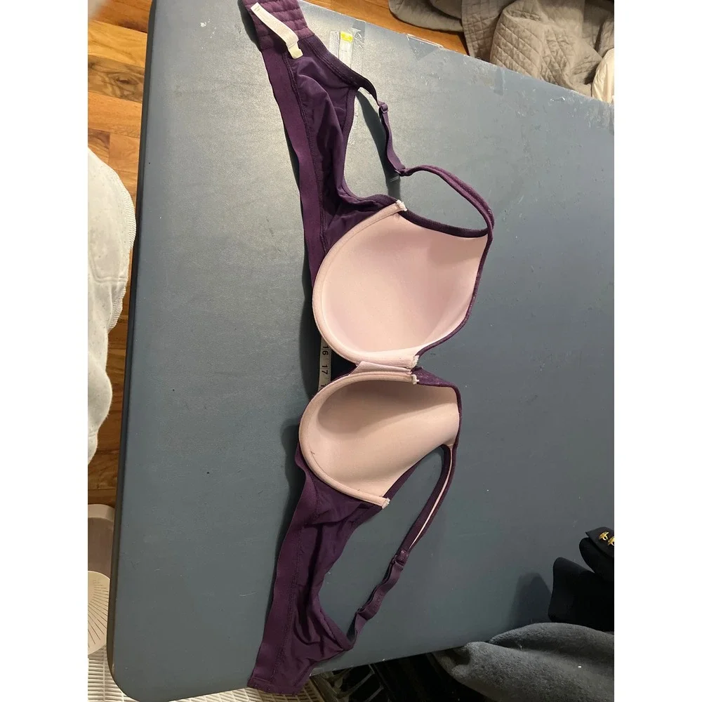 Purple Lace‎ Full Coverage Underwire Bra Women's Size 46DD Coquette